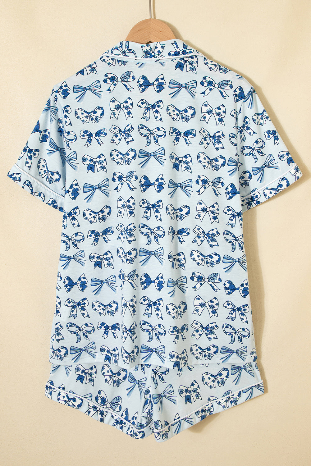 Bow Print Short Pajama Set