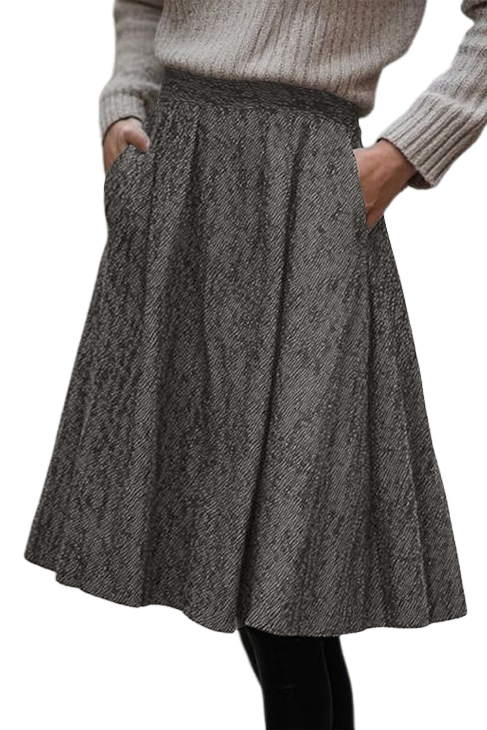 Pleated Midi Skirt