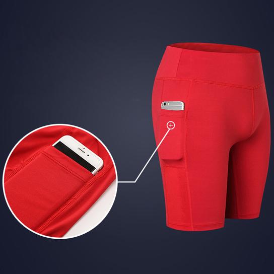 Yoga Shorts With Phone Pocket