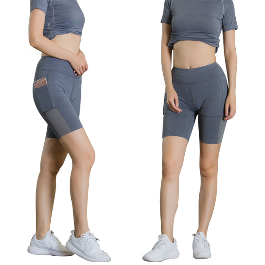 Yoga Shorts With Phone Pocket