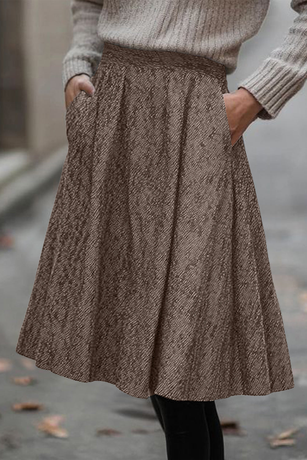 Pleated Midi Skirt