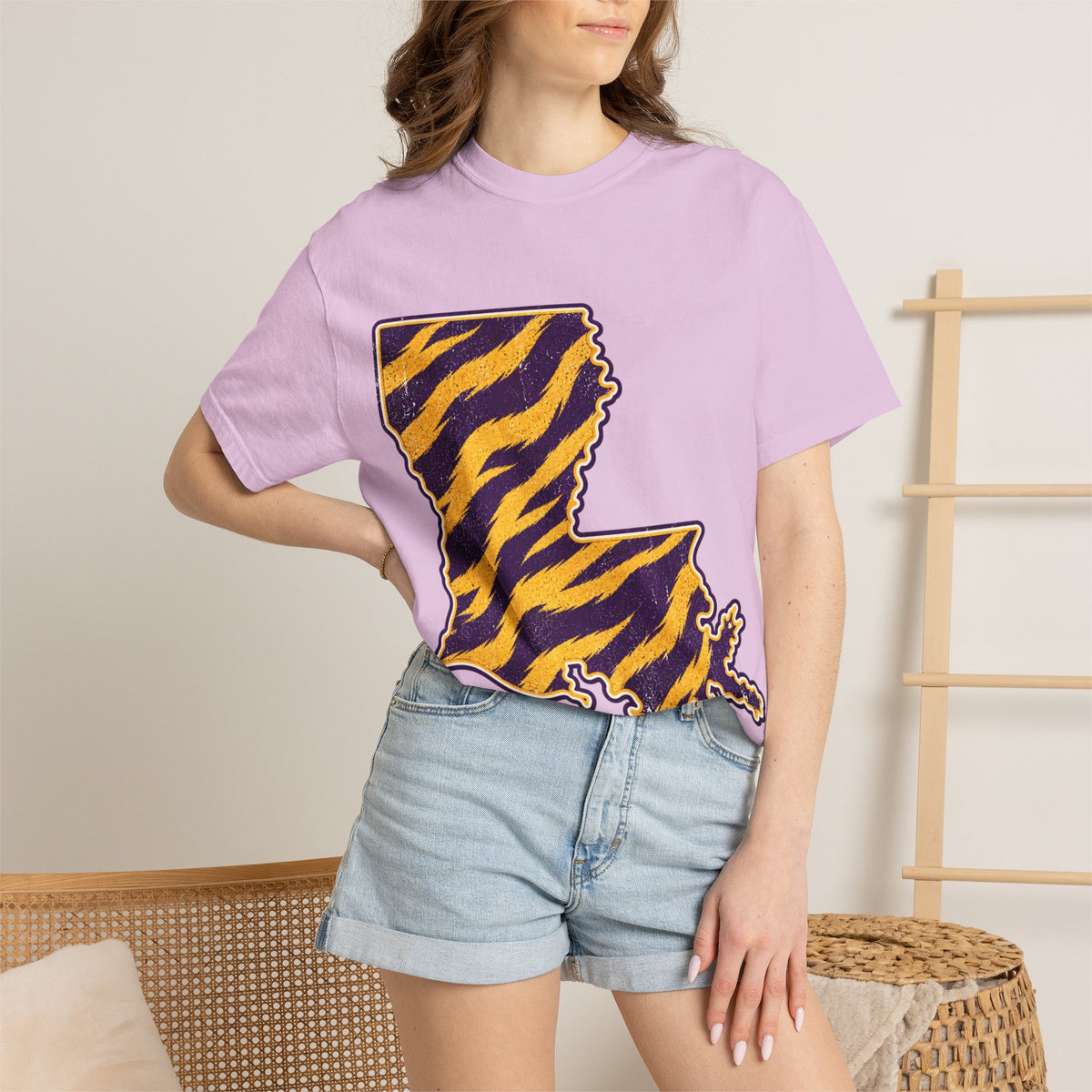 Women's Tee - LA tiger stripe