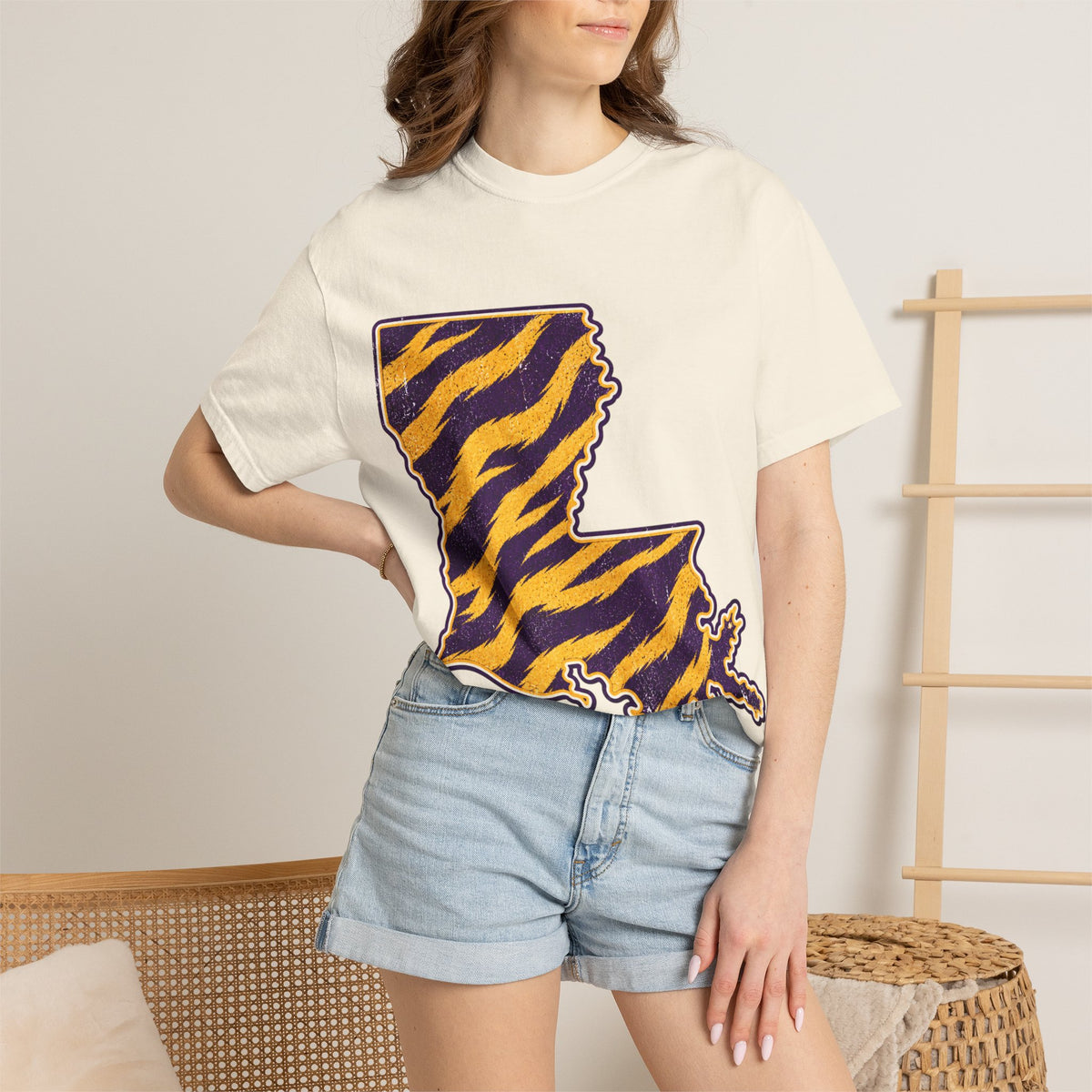 Women's Tee - LA tiger stripe