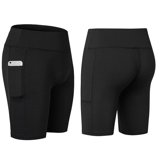 Yoga Shorts With Phone Pocket