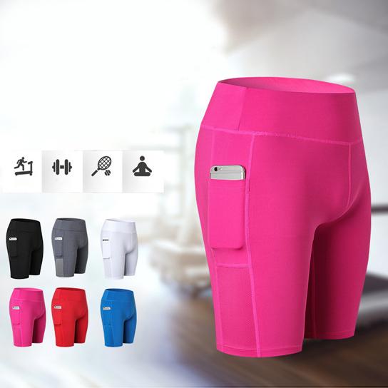 Yoga Shorts With Phone Pocket