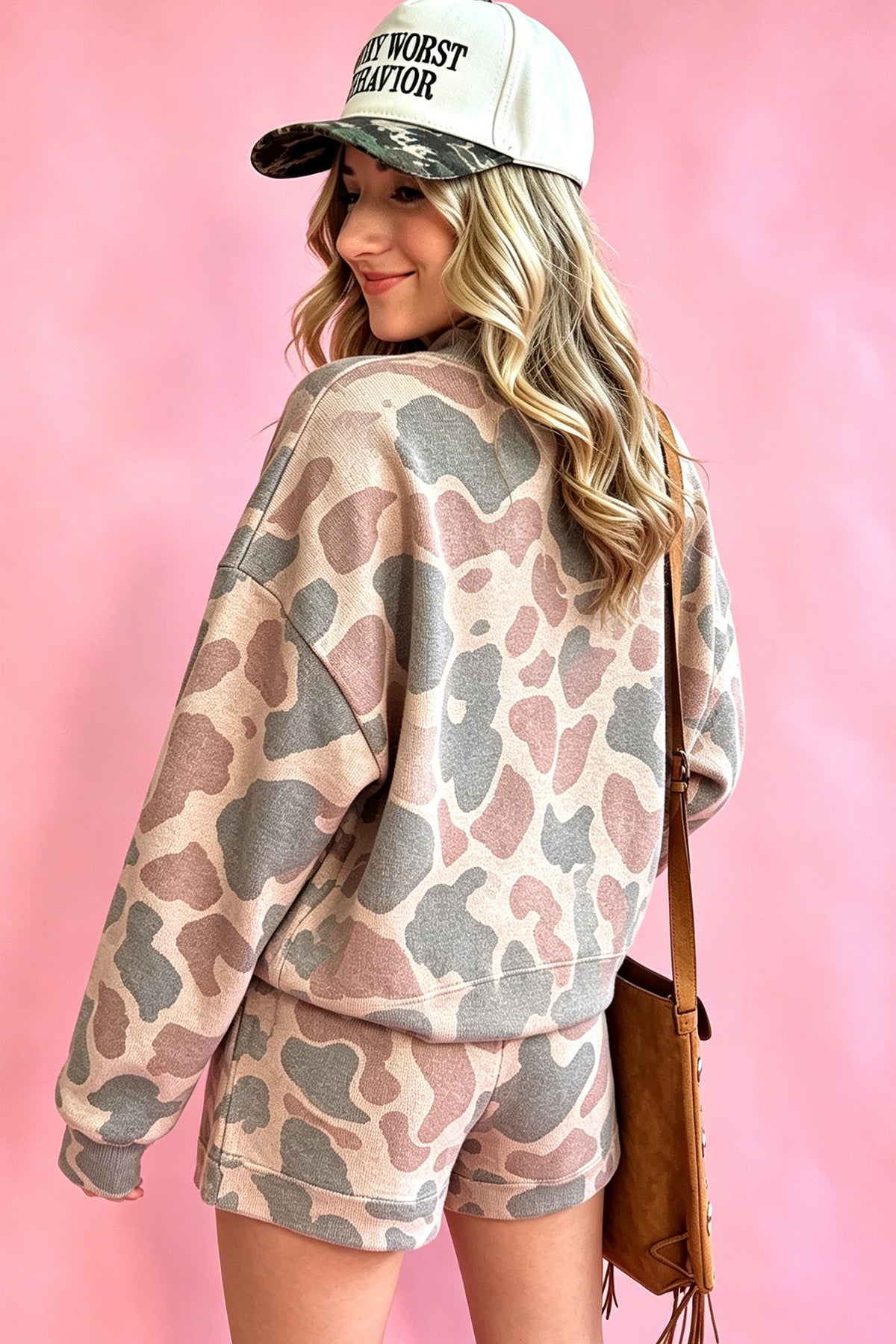 Howdy Camouflage High Neck Top and Shorts Set