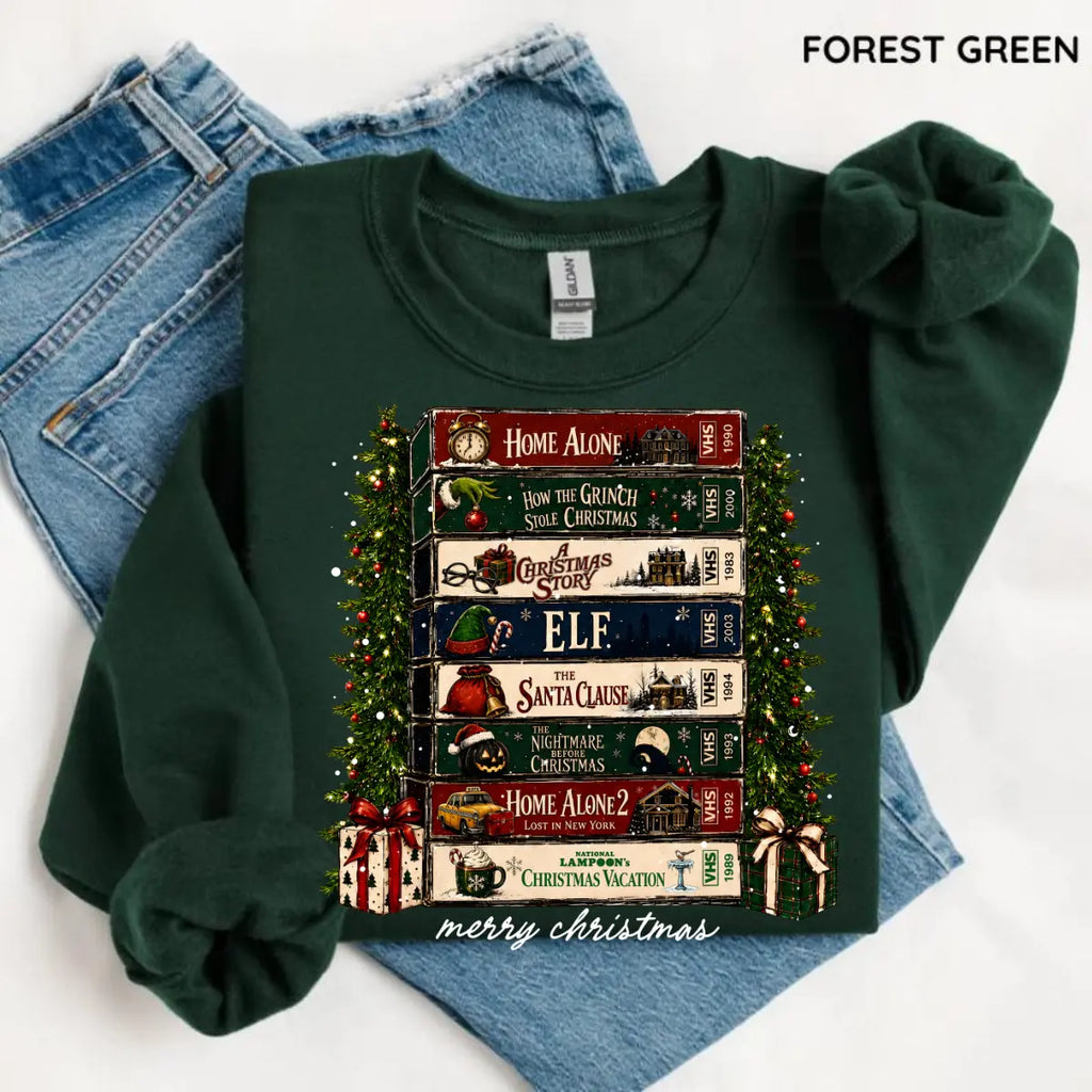 Retro Holiday VHS Crewneck Sweatshirt