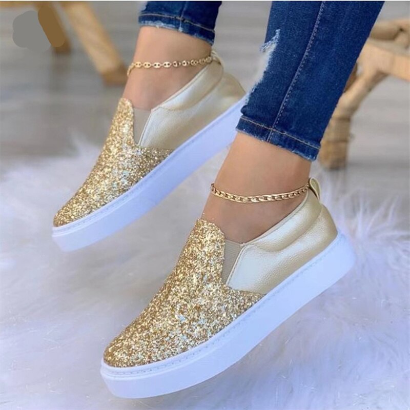 Moccasins Crystal Flat Loafers