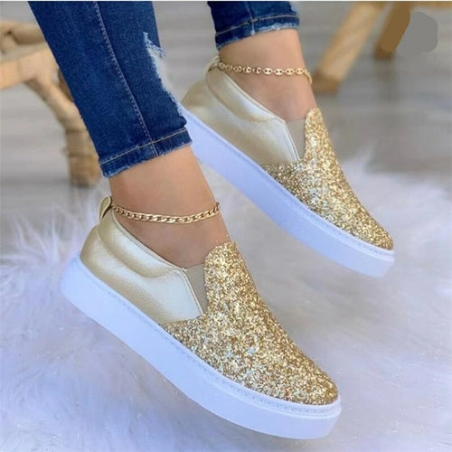 Moccasins Crystal Flat Loafers