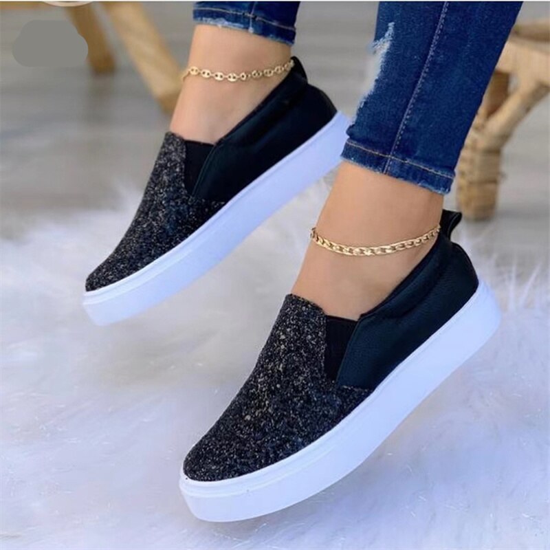 Moccasins Crystal Flat Loafers