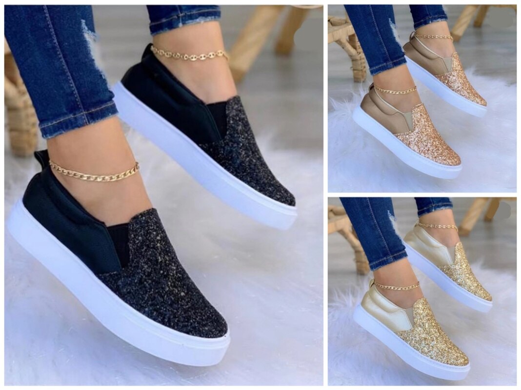 Moccasins Crystal Flat Loafers