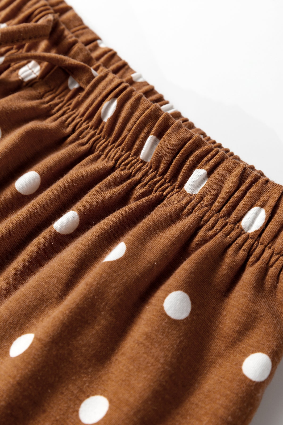 Brown Polka Dot 2pcs Pajama Set