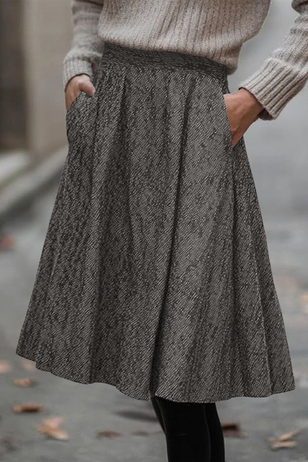 Pleated Midi Skirt