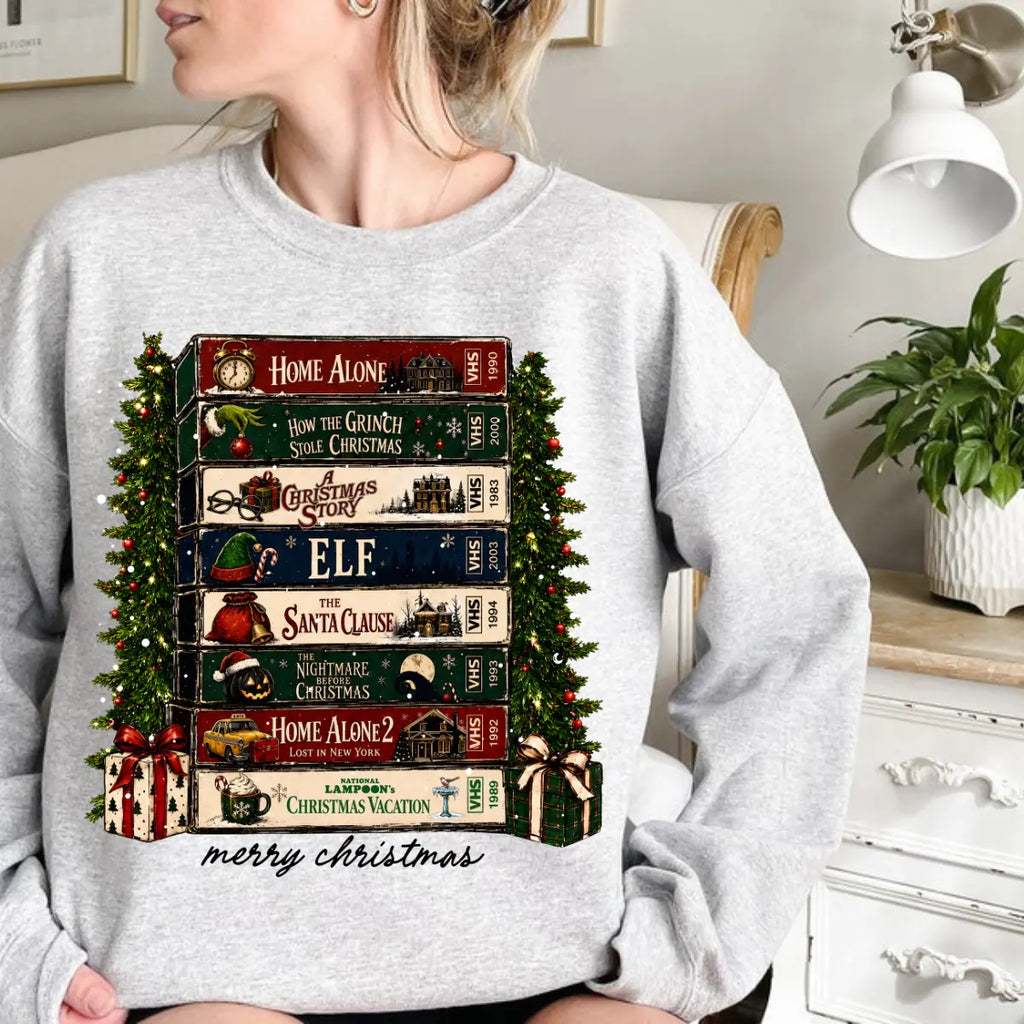 Retro Holiday VHS Crewneck Sweatshirt