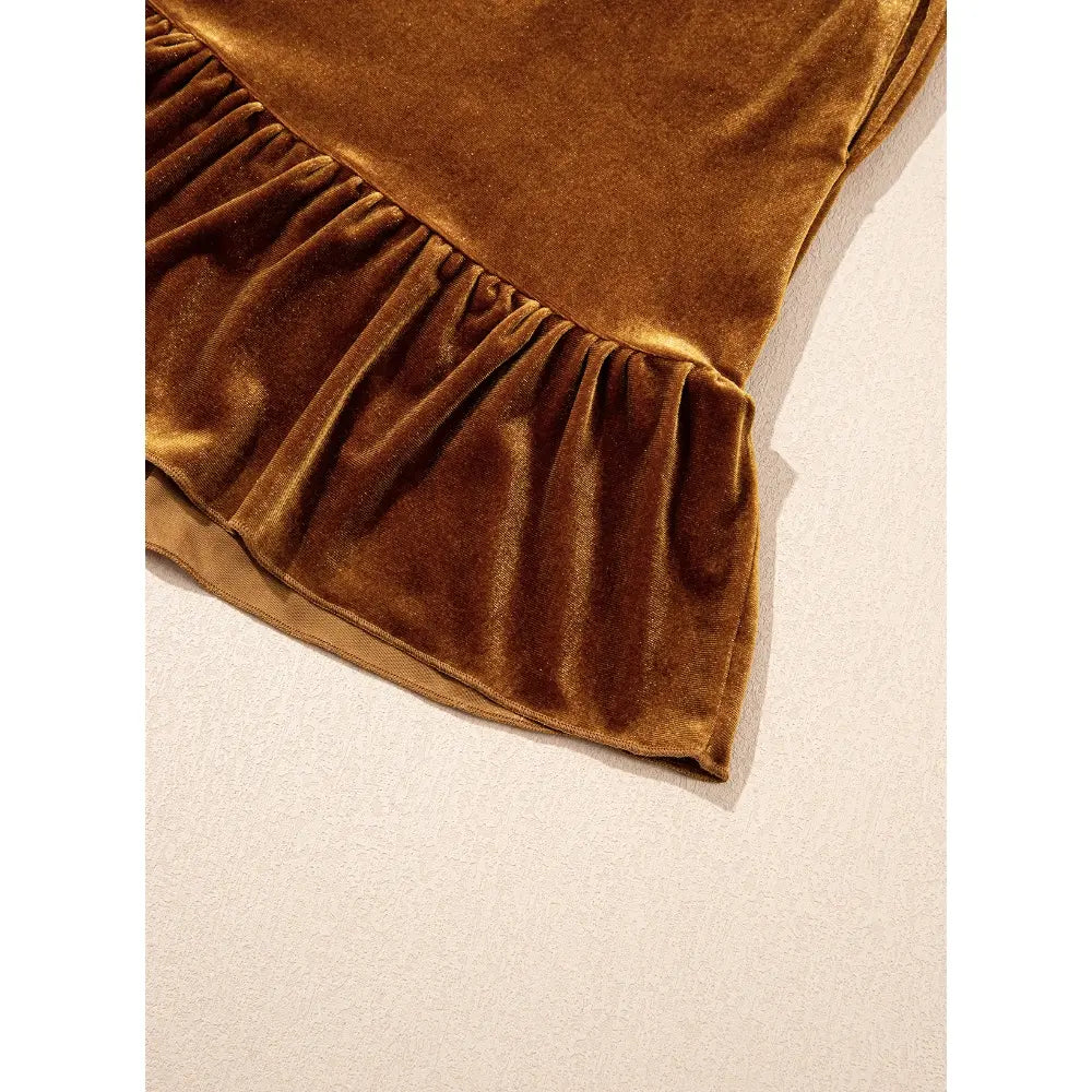 Women's Velvet Bow Mini Dress